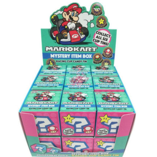 Mario Kart Mystery Item Box Racing Cup Candy Tin 19g - 18ct