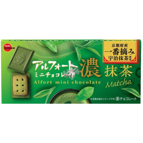 Bourbon Alfort Mini Matcha Chocolate Biscuit (Japan) 55g - 10ct