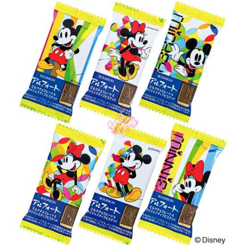 Bourbon Alfort Disney Chocolate Biscuit (Japan) 90g - 15ct