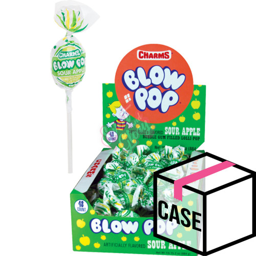 Blow Pops Sour Apple 18g - Case