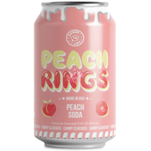 Candy Lips Peach Rings 355ml - 12ct