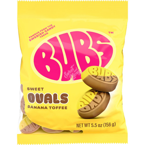 Bubs Sweet Ovals Banana Toffee 156g - Case