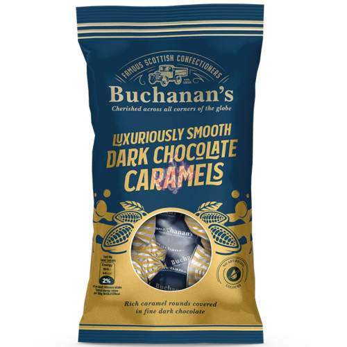 Buchanan's Dark Chocolate Caramels 110g - 12ct