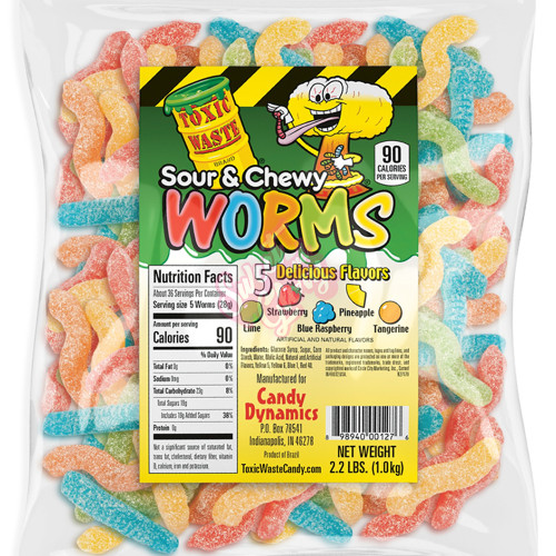 Toxic Waste Worms 1Kg - 1ct