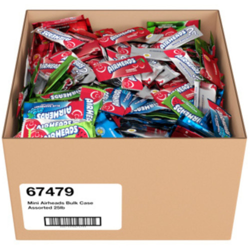Mini Airheads Bulk Bars Assorted Loose 11.35Kg - Case
