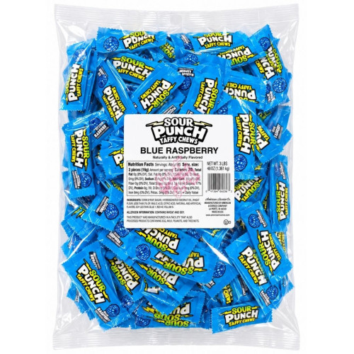 Sour Punch Taffy Chews Blue Raspberry 1361g - 1ct