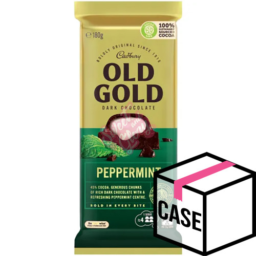 Cadbury's Old Gold Peppermint Dark Chocolate AUS 180g - Case
