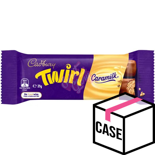 Cadbury's Caramilk Twirl Chocolate Bar AUS 39g - Case