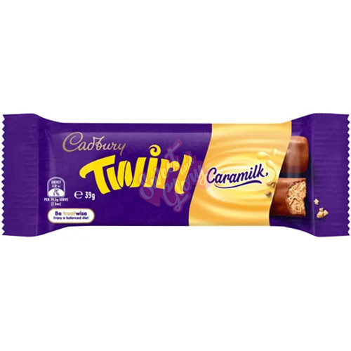 Cadbury's Caramilk Twirl Chocolate Bar AUS 39g - 42ct