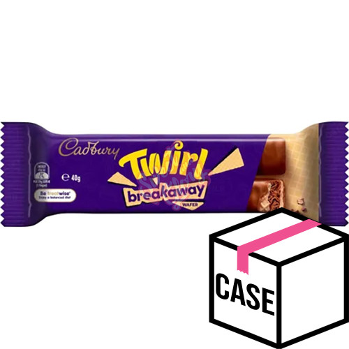 Cadbury's Twirl Breakaway Wafer Chocolate Bar AUS 40g - Case