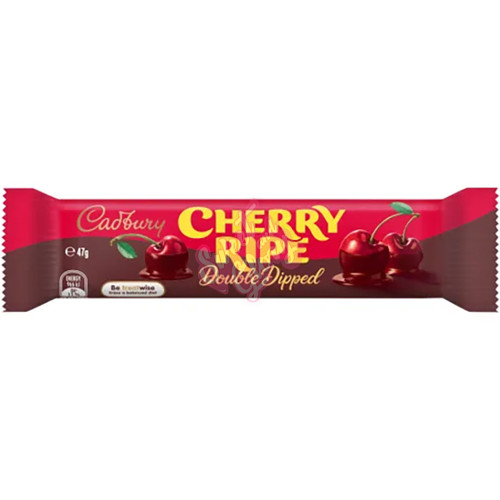 Cadbury's Cherry Ripe Double Dip Dark Chocolate Bar AUS 40g - 48ct