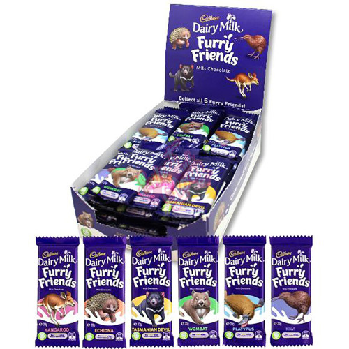 Cadbury's Furry Friends Chocolate Bar AUS 20g - 72ct