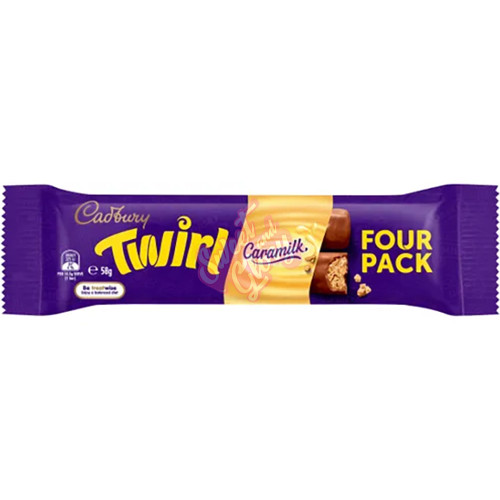 Cadbury's Caramilk Twirl King Size Chocolate Bar AUS 58g - 42ct