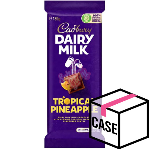 Cadbury's Dairy Milk Tropical Pineapple AUS 180g - Case