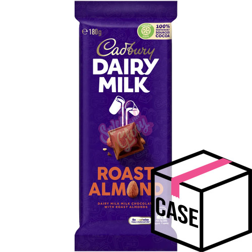 Cadbury's Dairy Milk Roast Almond AUS 180g - Case