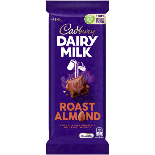 Cadbury's Dairy Milk Roast Almond AUS 180g - 14ct
