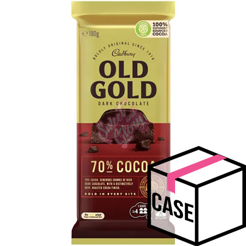 Cadbury's Old Gold 70% Cocoa AUS 180g - Case