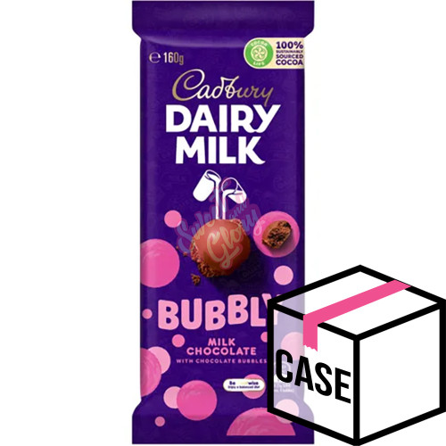 Cadbury's Dairy Milk Bubbly Milk Chocolate AUS 160g - Case