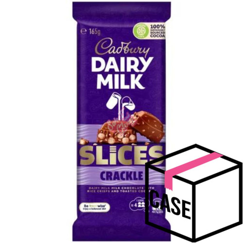 Cadbury's Dairy Milk Slices Crackle AUS 165g - Case