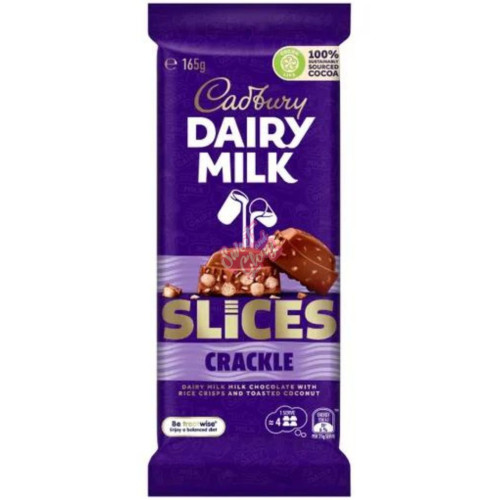 Cadbury's Dairy Milk Slices Crackle AUS 165g - 14ct