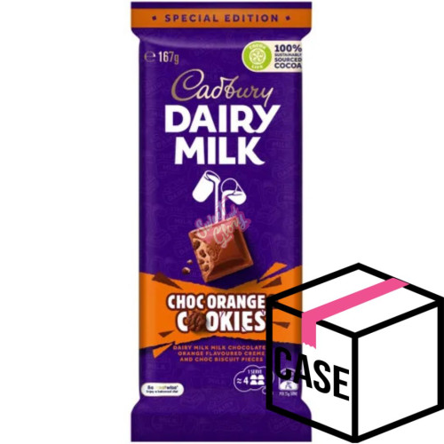 Cadbury's Dairy Milk Choc Orange & Cookies (AUS) 167g - Case
