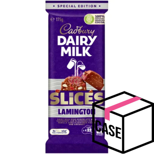 Cadbury's Dairy Milk Slices Lamington AUS 175g - Case