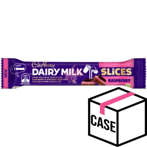 Cadbury's Dairy Milk Slices Raspberry AUS 50g - Case