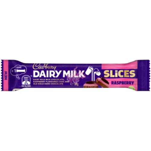 Cadbury's Dairy Milk Slices Raspberry AUS 50g - 48ct