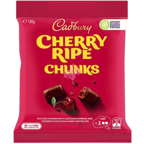 Cadbury Cherry Ripe Chunks (AUS) 130g - 12ct