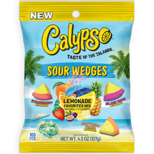 Calypso Sour Wedges Lemonade Favourites Mix 127g - 12ct