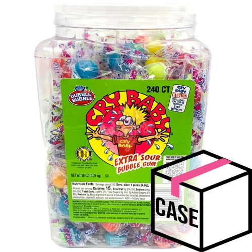 Cry Baby Extra Sour Gum Jar 1.24kg - Case