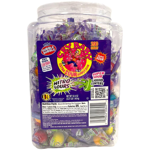 Cry Baby Jar Nitro Sour Gum 1.48kg Jar - 1ct