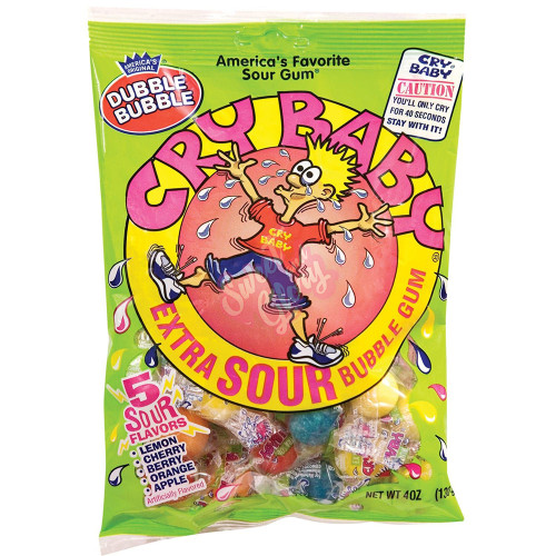 Cry Baby Sour Gumballs Peg Bag 113g - 12ct