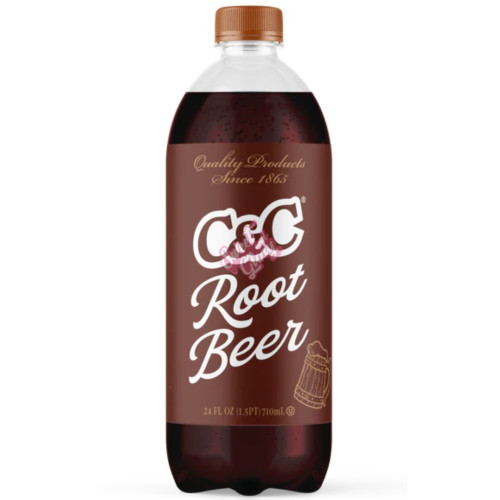 C&C Soda Root Beer Bottle 710ml - 24ct