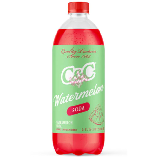 C&C Soda Watermelon Bottle 710ml - 24ct