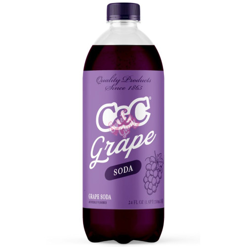 C&C Soda Grape Bottle 710ml - 24ct