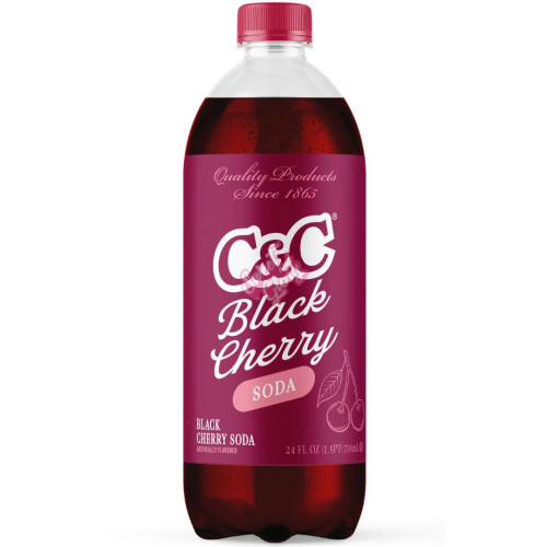 C&C Soda Black Cherry Bottle 710ml - 24ct
