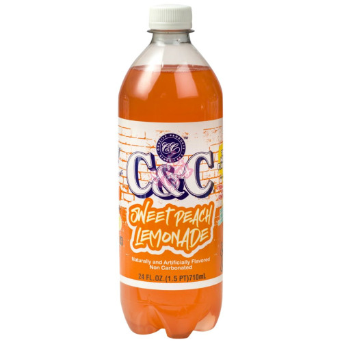C&C Sweet Peach Lemonade Bottle 710ml - 24ct
