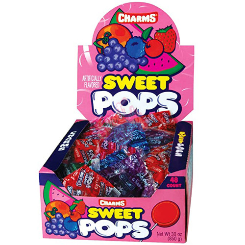 Charms Pop Sweet Lollipops 48ct 17g - 48ct