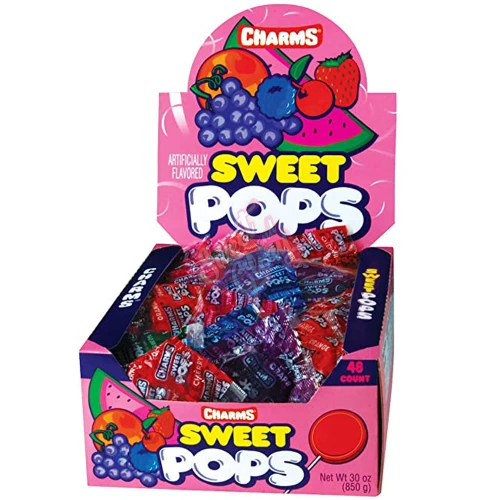 Charms Pop Sweet Lollipops 48ct 17g - 48ct