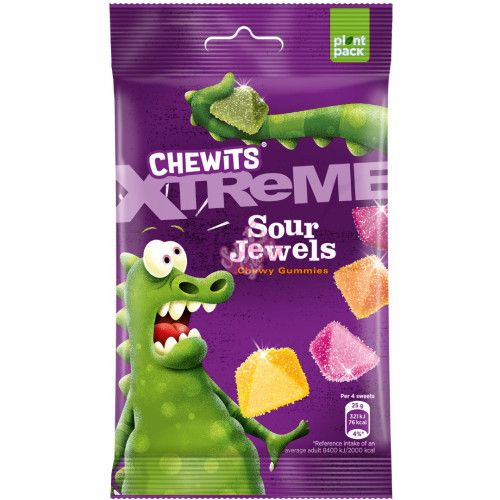 Chewits Xtreme Sour Jewels 125g - 10ct