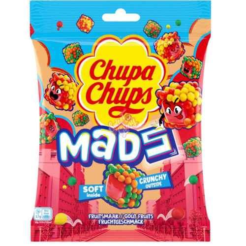 Chupa Chups Mads Fruits 115g - 12ct