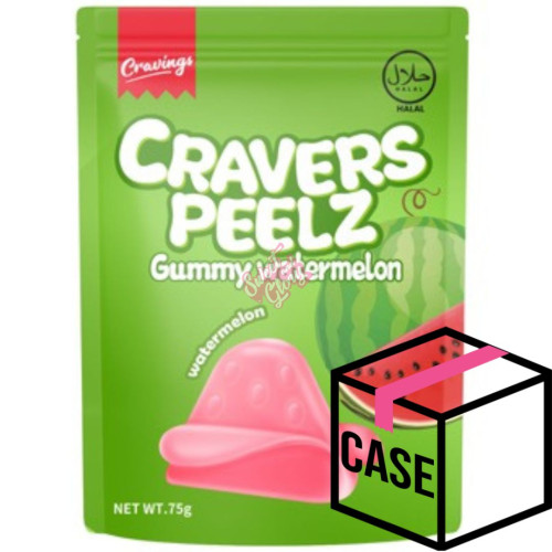 Cravers Peelz Gummy Watermelon 75g - Case