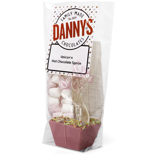 Dannys Unicorn Hot Choc Spoon 40g - 4ct