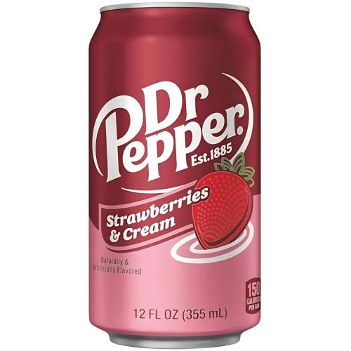 Dr Pepper Strawberries & Cream 355ml - 12ct