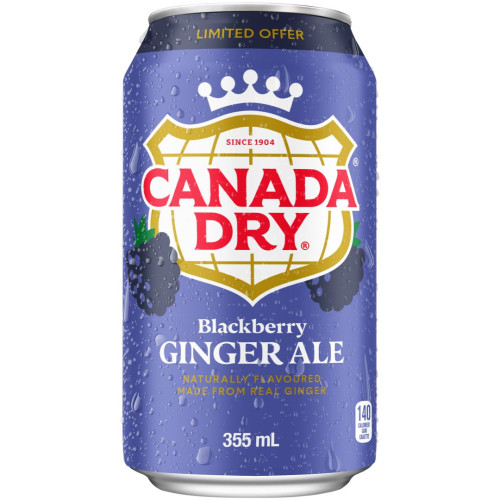 Canada Dry Ginger Ale Blackberry 355ml - 12ct