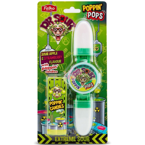 Dr Sour Poppin Pops Blister 35g - 10ct