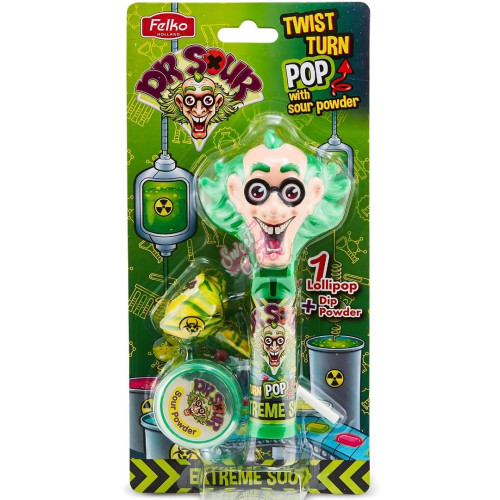 Dr Sour Twist & Turn Pop Blister 17g - 6ct