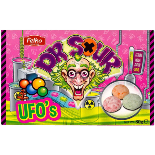 Dr Sour UFO's Theatre Box 80g - 12ct
