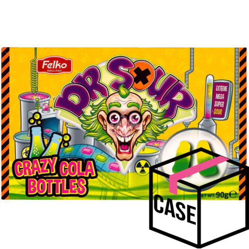 Dr Sour Crazy Cola Bottles Theatre Box 90g - Case